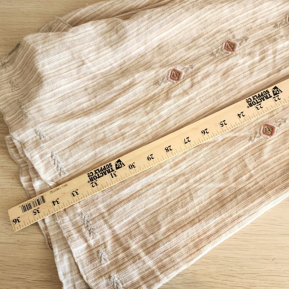 Johnny Was Workshop Embroidered Cotton Linen Tunic Bohemian Floral Stripe Sz Med - Picture 16 of 16